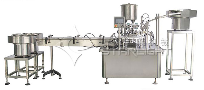 液體灌裝旋蓋生產(chǎn)線-西林瓶全自動(dòng)液體灌裝旋蓋一體機(jī)